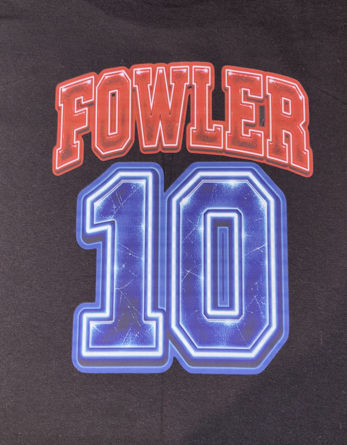 Finished football shirt back with Fowler and number 10
