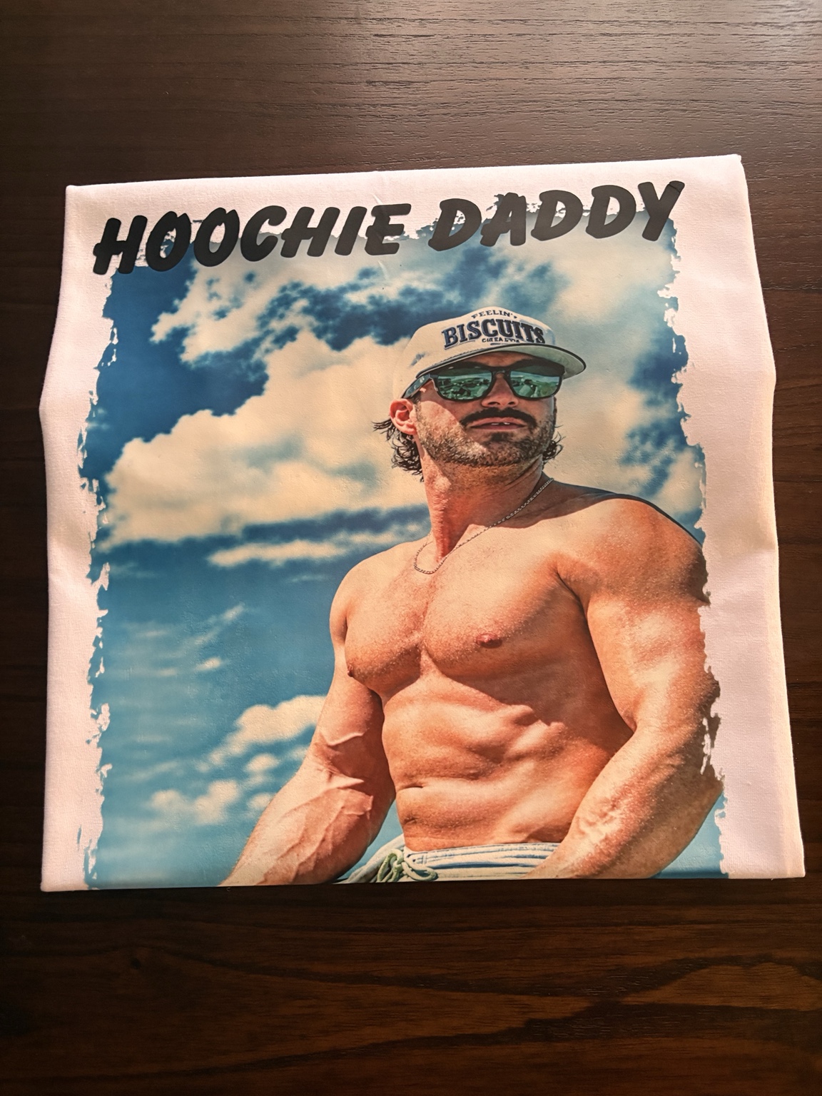 Finished shirt with Hoochie Daddy design