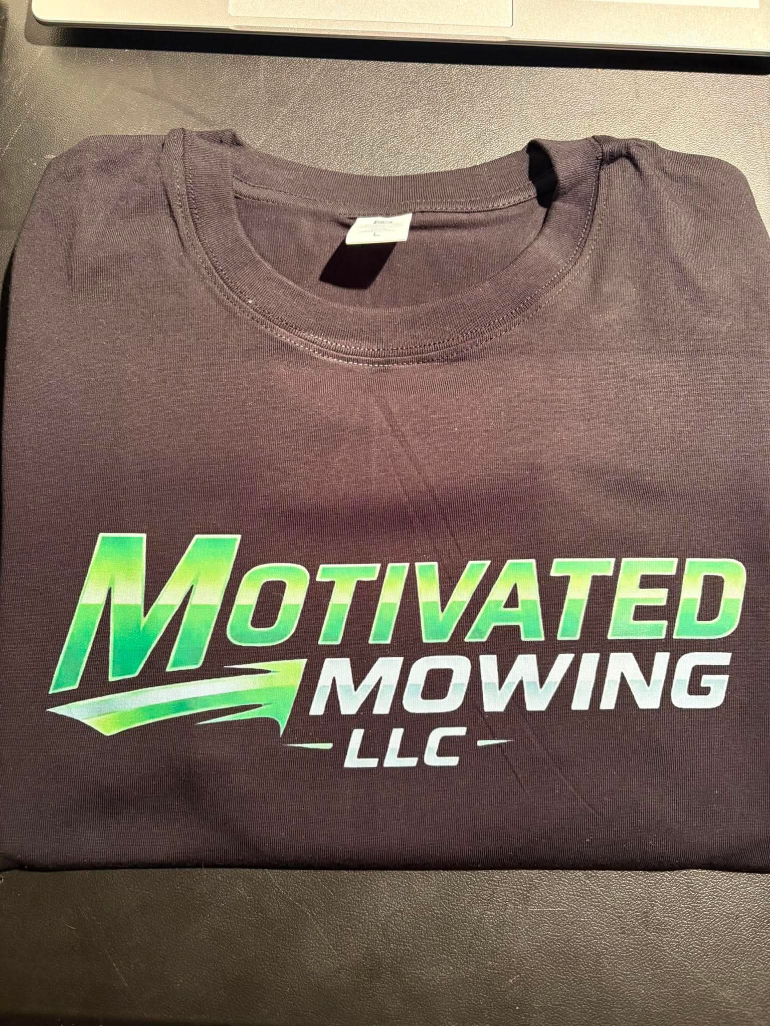 Custom Motivated Mowing LLC business shirt